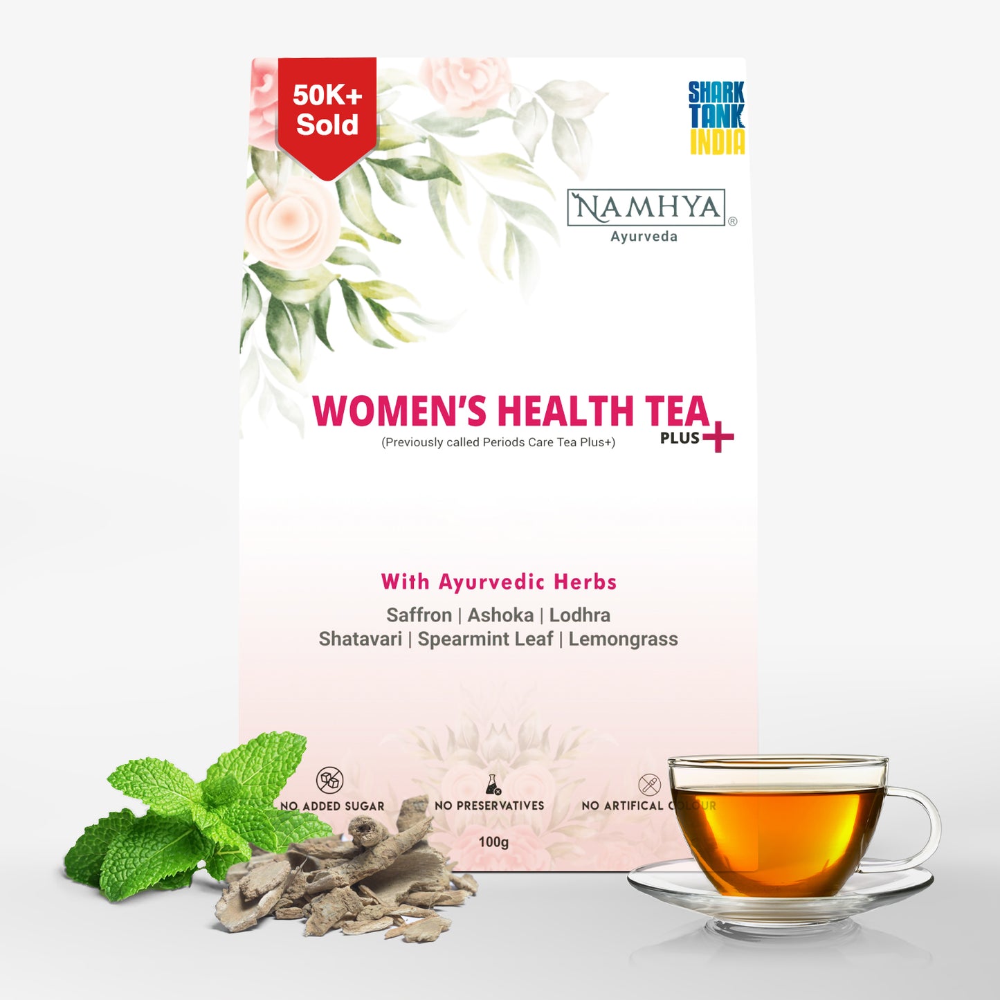 Women's Health Tea | Ayurvedic Blend for PCOS, Menstrual Relief & Pain-Free Periods | 50 Tea Bags | Sip - Balance - Thrive (Copy)
