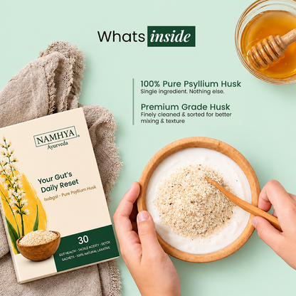 Namhya Metabolic Reset Kit | Liver Cleanse Tea + Psyllium Husk | Advanced Ayurvedic Formula for Liver, Gut & Metabolic Support