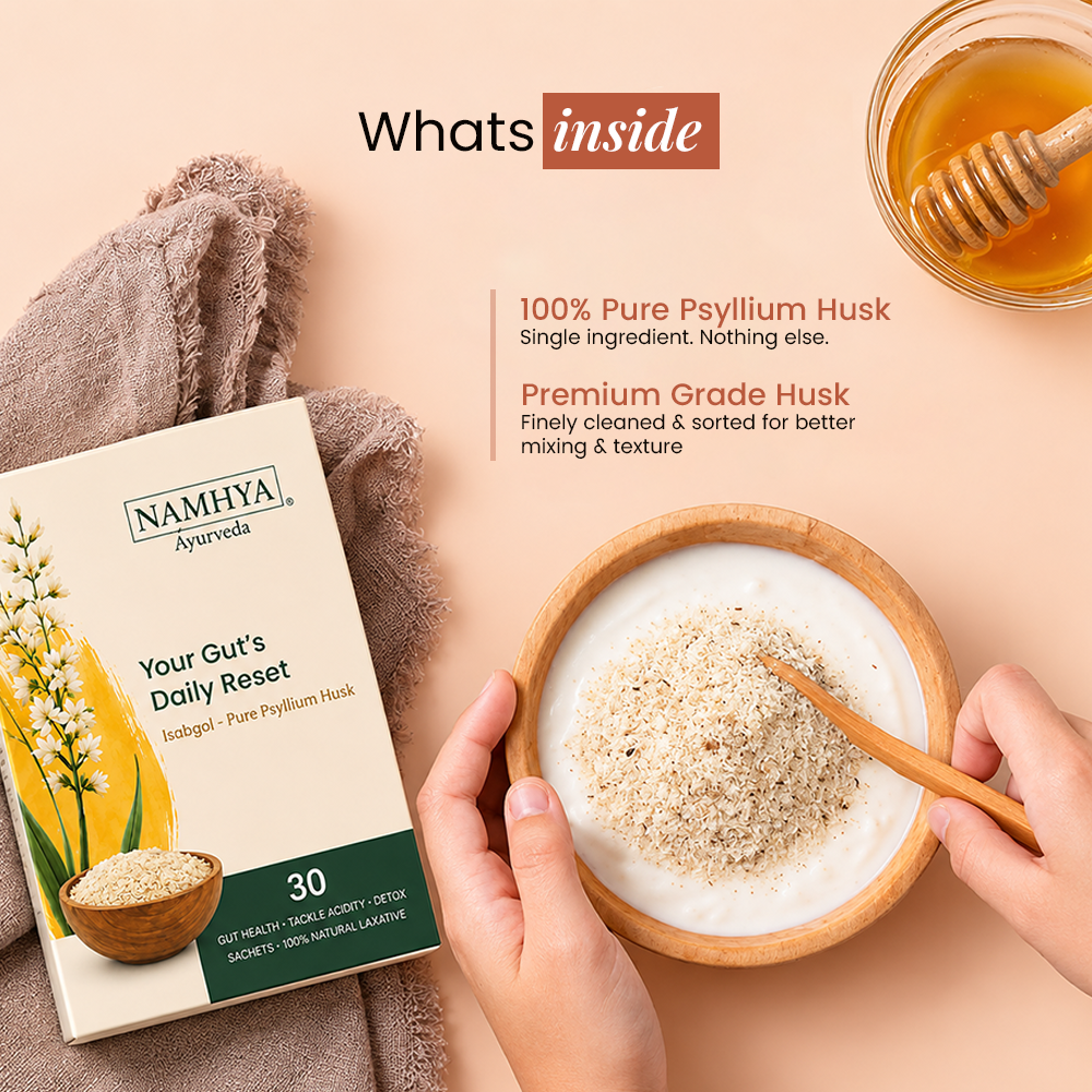 Namhya Longevity Kit | Liver Detox Tea + Cholesterol Care Tea + Psyllium husk | Advanced Ayurvedic Formula for Fatty Liver, Cholesterol & Digestion