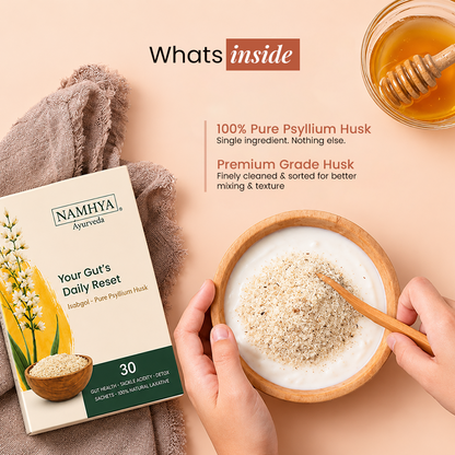 Namhya Longevity Kit | Liver Detox Tea + Cholesterol Care Tea + Psyllium husk | Advanced Ayurvedic Formula for Fatty Liver, Cholesterol & Digestion