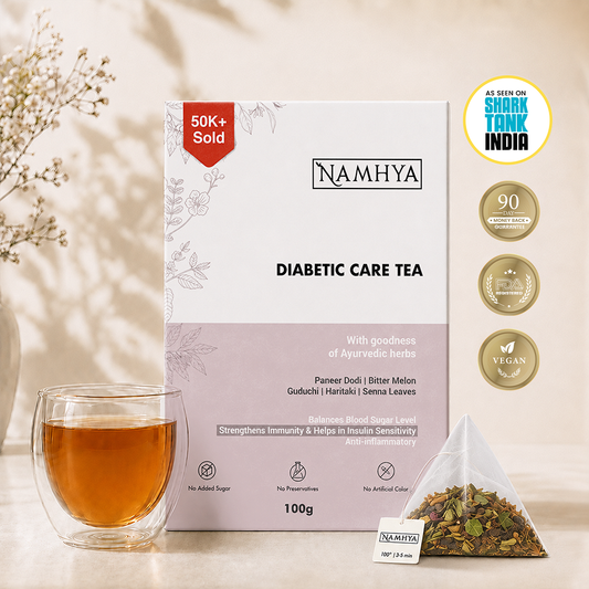 Namhya Diabetic Care Tea with Herbs Paneer Dodi, Senna Leaves Teabags