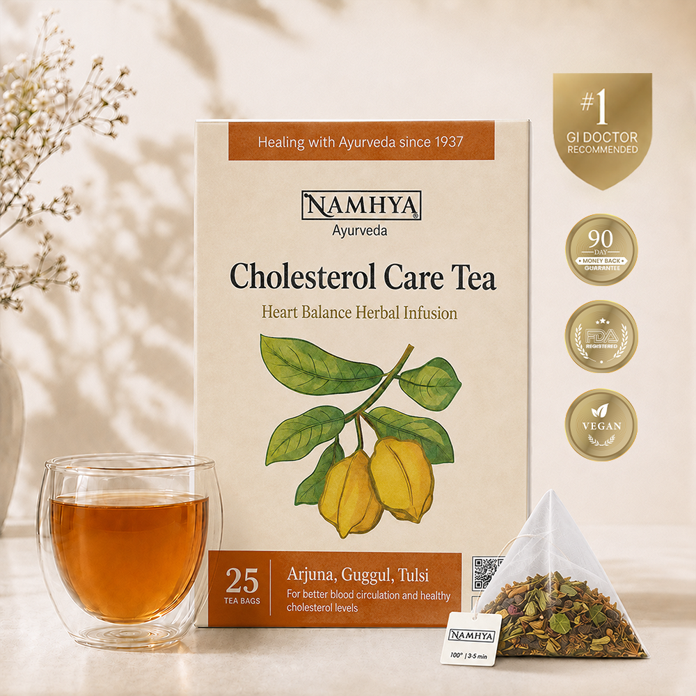 Namhya Cholesterol Care Tea | Ayurvedic Herbal Tea for Heart Health & Cholesterol Balance