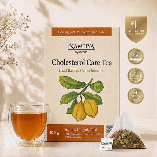 Namhya Cholesterol Care Tea | Ayurvedic Herbal Tea for Heart Health & Cholesterol Balance