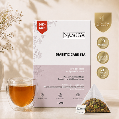 Diabetic Care Tea | 60-Day Natural Ayurvedic Blend For Blood Sugar, Insulin Support & Antioxidant Benefits | Pour - Brew - Balance