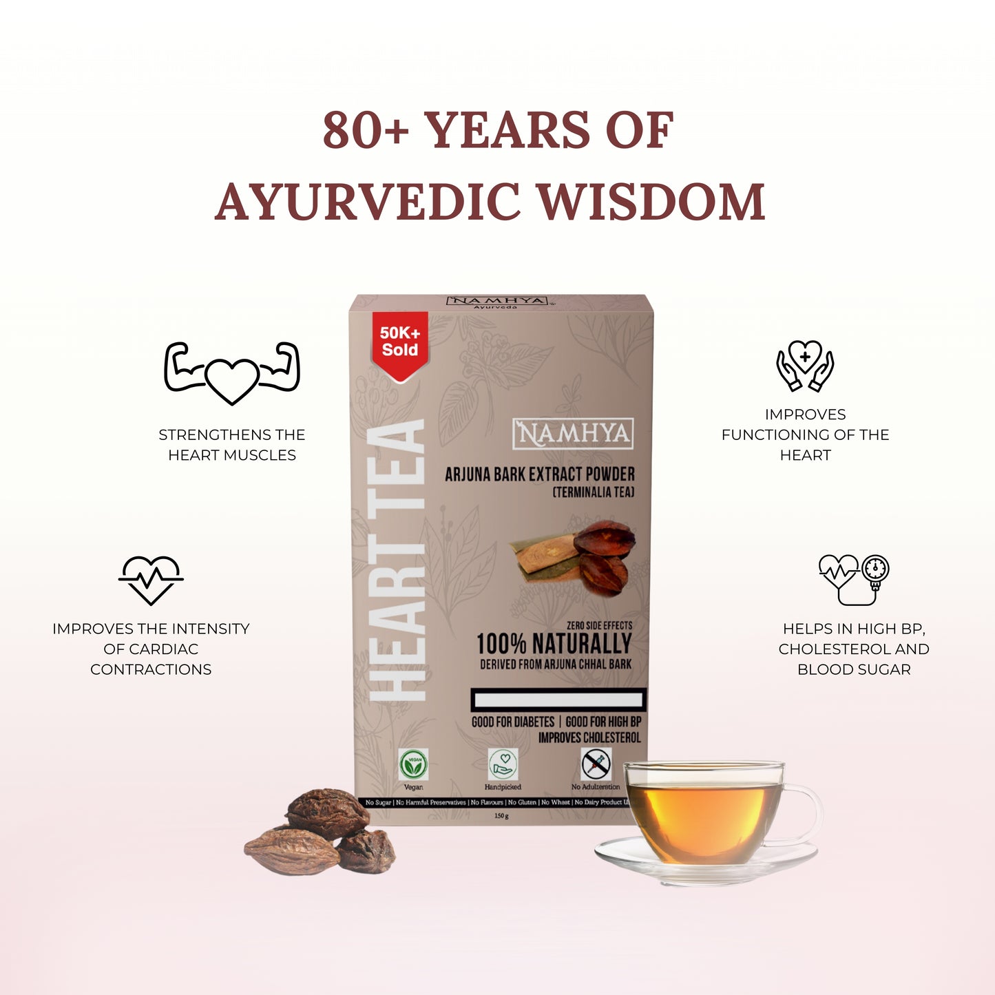 Namhya Heart Tea - For High BP, Cholesterol and Overall Heart Health