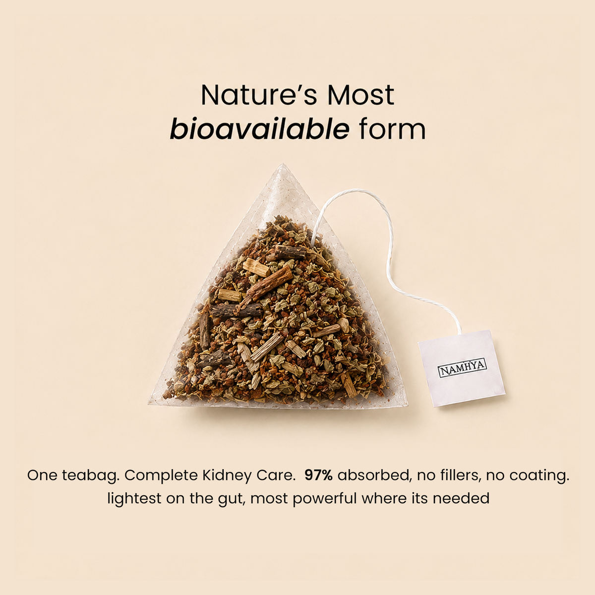 Namhya Kidney Cleanse Tea | 28-Day Ayurvedic Blend for Kidney Detox, Stone Shield & Water-Weight Relief | Sip – Flush – Renew