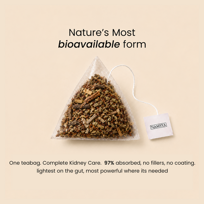 Namhya Kidney Cleanse Tea | 28-Day Ayurvedic Blend for Kidney Detox, Stone Shield & Water-Weight Relief | Sip – Flush – Renew
