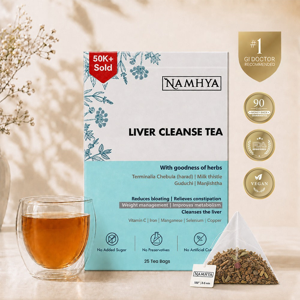 Liver Cleanse Tea+ |  Milk Thistle & Ayurvedic Superherbs for Cholesterol & Fatty Liver | Ayurveda + Science
