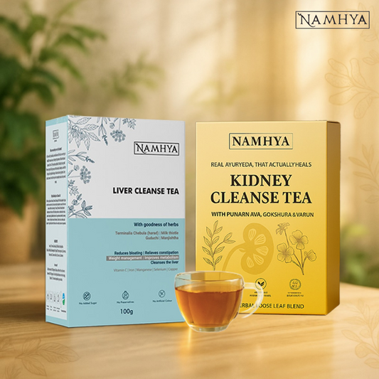 Namhya Detox Duo | Kidney + Liver Cleanse Tea Pack | 28‑Day Ayurvedic Purification | Sip – Cleanse – Renew