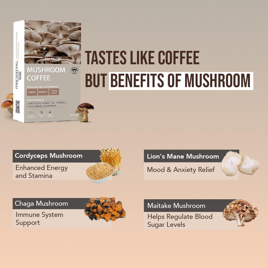 Mushroom Coffee | Lion’s Mane, Reishi & More| Mind-Boosting, Jitter-Free Energy | Focus - Immunity - Energy